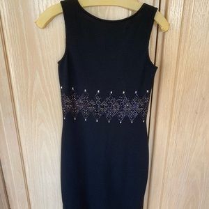 St. John Knit Dress with rhinestones, low back